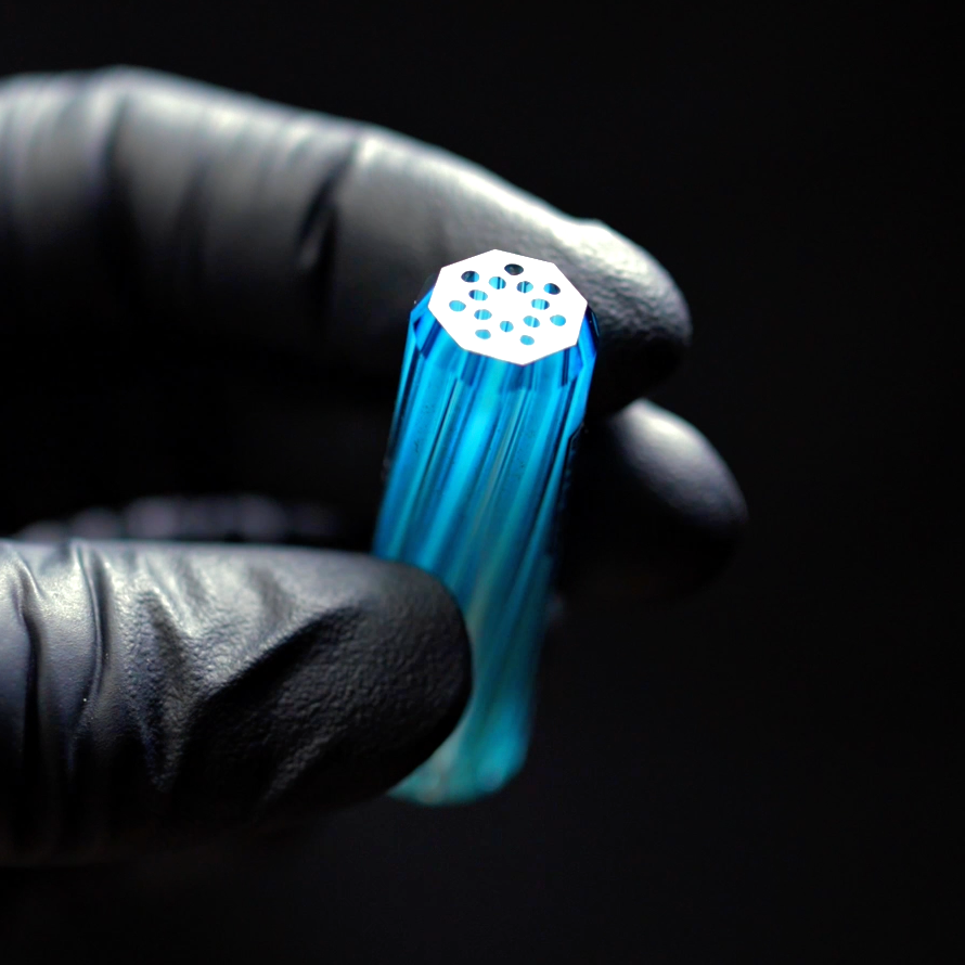 Proper Tips - Mediterrania Blue w/ Heavy Stardust - Faceted - Extendo