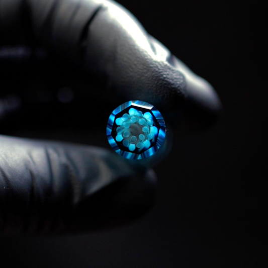 Proper Tips - Mediterrania Blue w/ Heavy Stardust - Faceted - Extendo